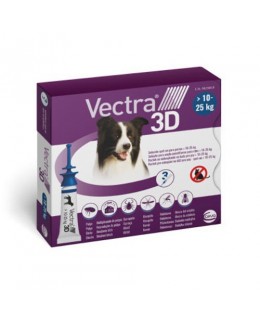 VECTRA 3D  PERROS 10-25KG 3 PIPETAS