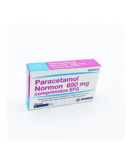 PARACETAMOL NORMON 650MG 20CO